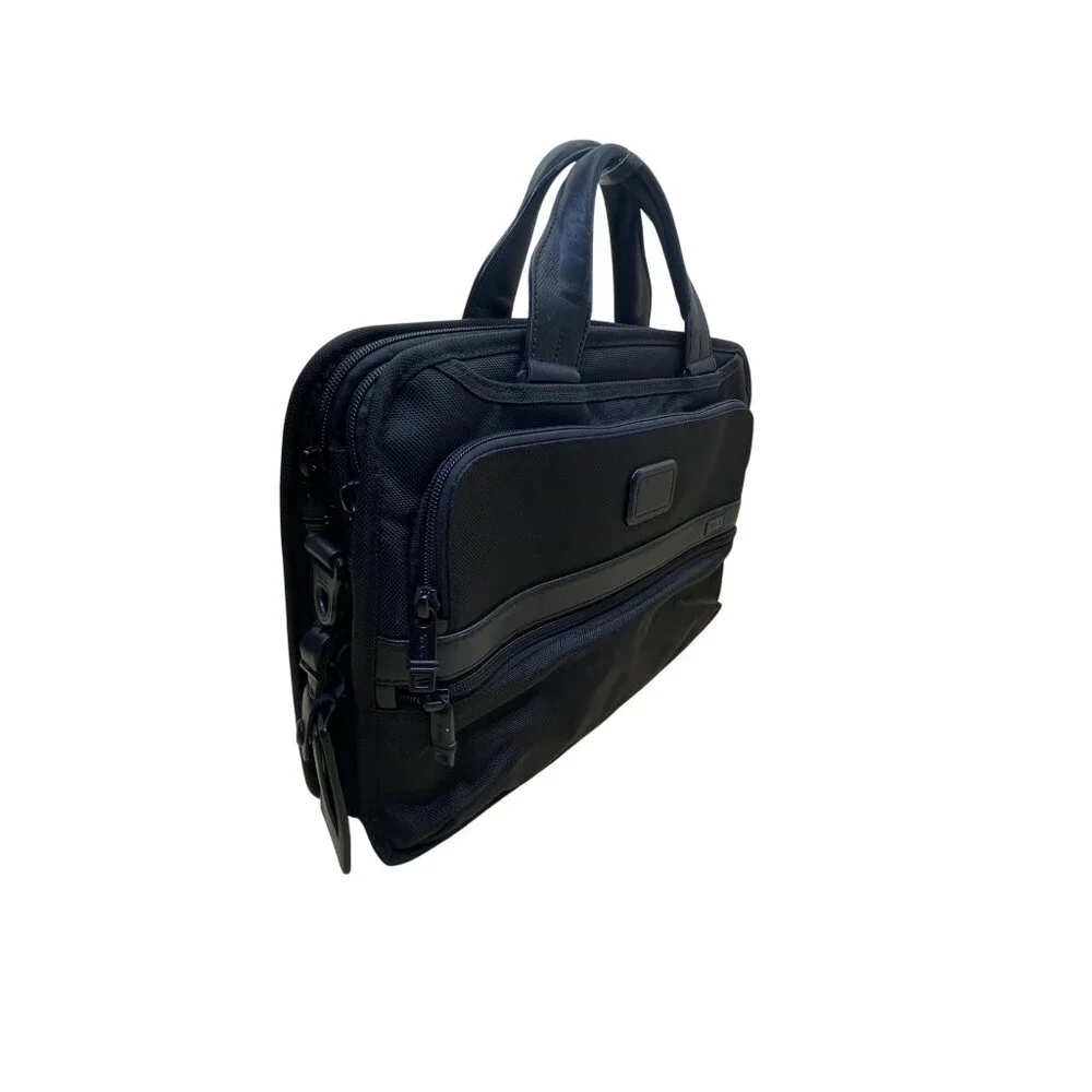 Tumi Men’s Black Nylon Multiple Compartments Durable Briefcase Messenger Bag